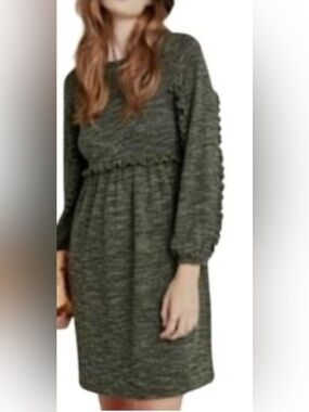 NWT Anthropology RO+DE Stella Ruffled Sweater  Dress
